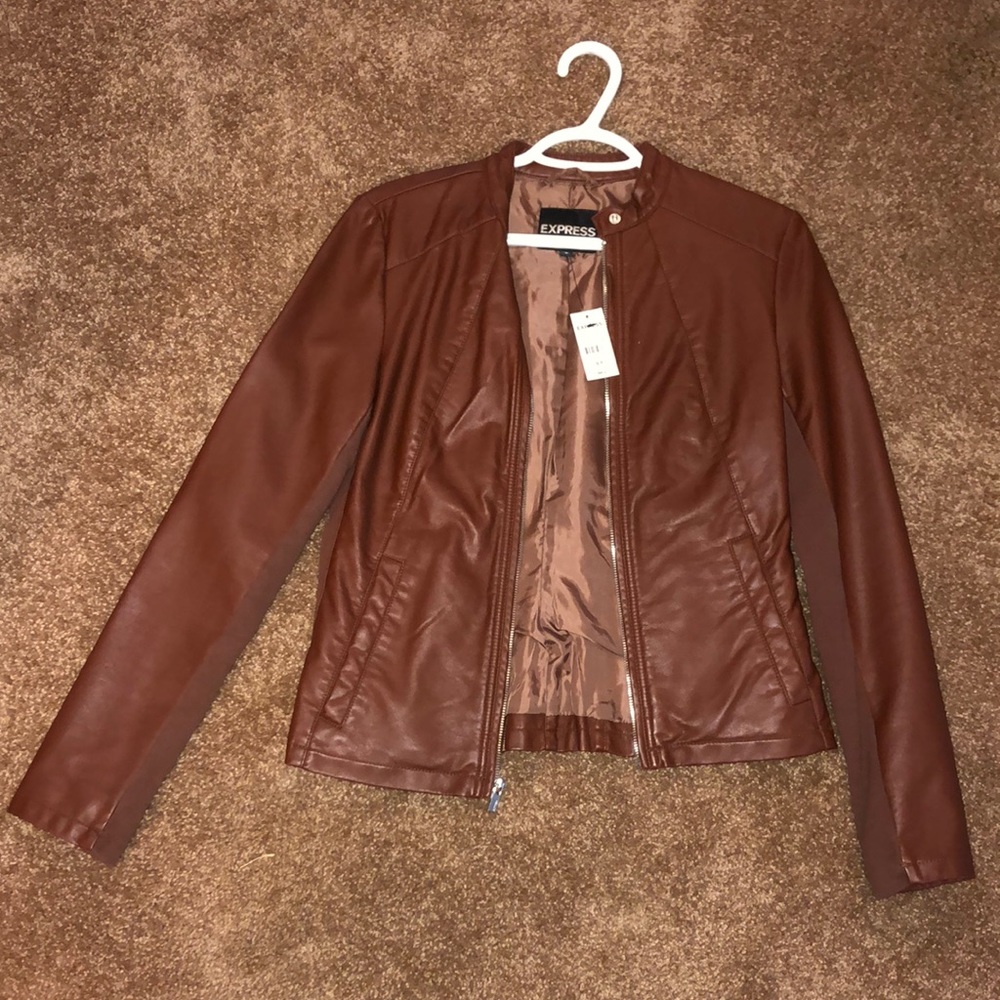 Leather Express jacket NWT